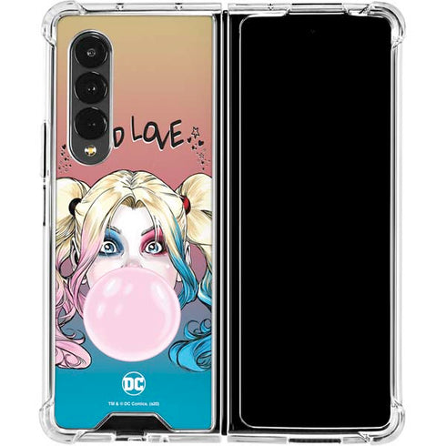 DC Comics Harley Quinn Mad Love Galaxy Z Fold4 5G Clear Case